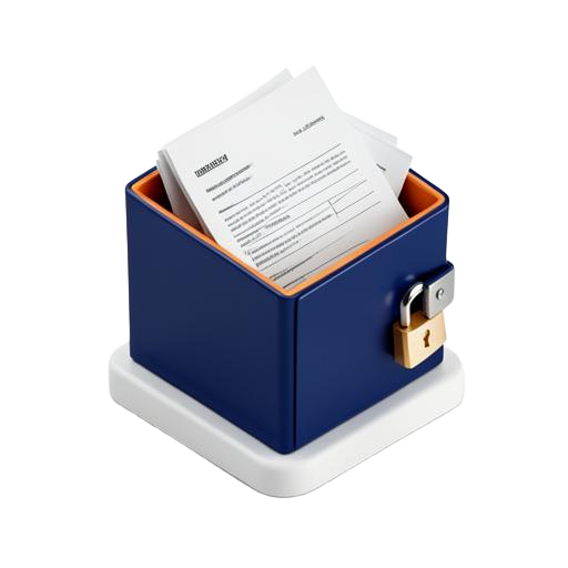 Locked folder holding medical reports